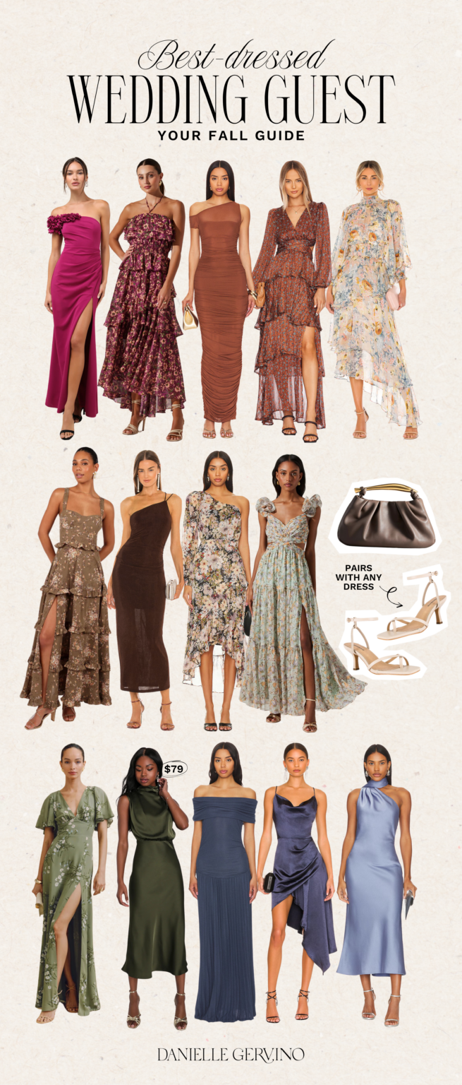 wedding guest dresses 2024 fall